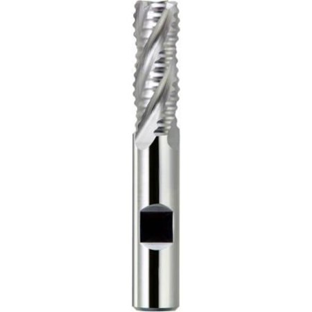 MELIN TOOL CO 1-1/4in Dia., 2in LOC, 4-1/2in OAL, 6 Flute Cobalt Single End Coarse Roughing End Mill, TiCN CRP-4040-TiCN